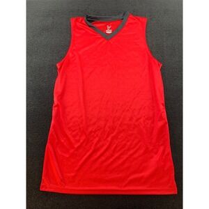 High Five Adult S Red Basketball Jersey Tank Top Athletic V Neck Sleeveless